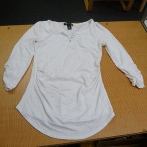 White House Black Market White Maternity Shirt XS